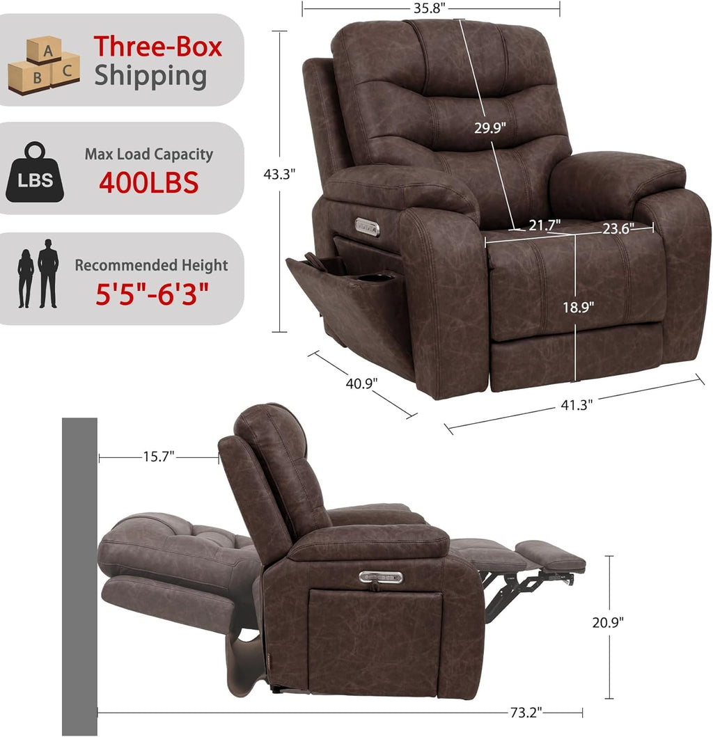 Ergonomic Power Electric Lift Recliner Chair with Massage & Zero Gravity