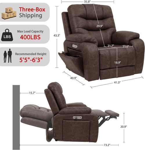 Ergonomic Power Electric Lift Recliner Chair with Massage & Zero Gravity