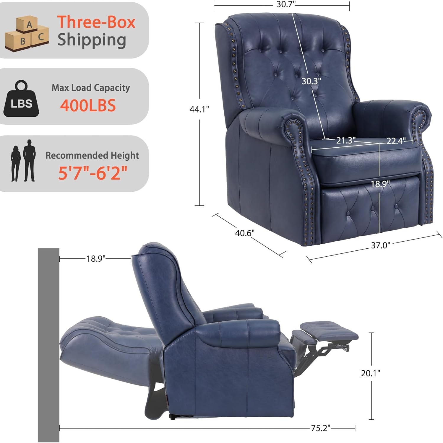 Electric Recliner Chair with Dual Motors & Ergonomic Design