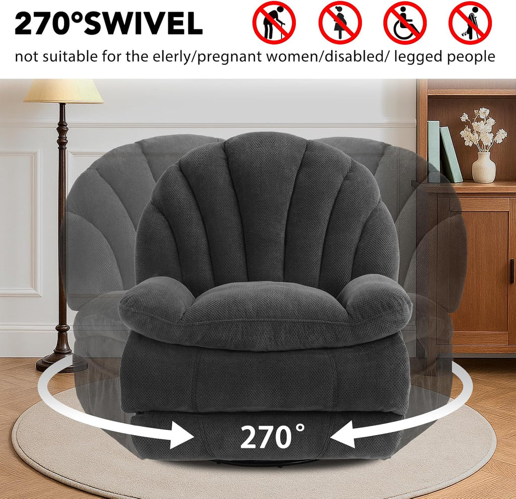 Swivel Rocking Electric  Recliner Chair with Silent Dual Motors